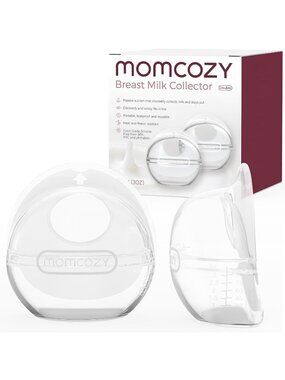 Momcozy Breast Milk Collectors 2‑Pack Reusable Silicone Shells 3oz/90ml